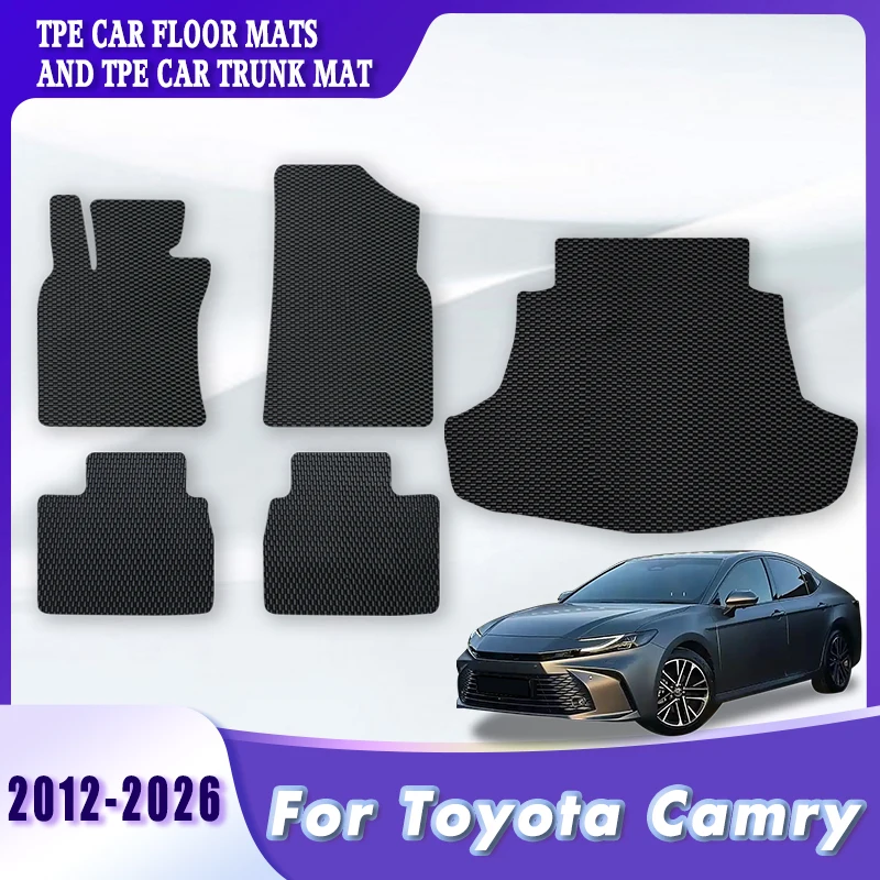 

TPE Car Floor Mats Trunk Carpets For Toyota Camry 2026 2025 2024 2023 2022 2021 2020 2019 2018 2017 2016 - 2012 Auto Accessories