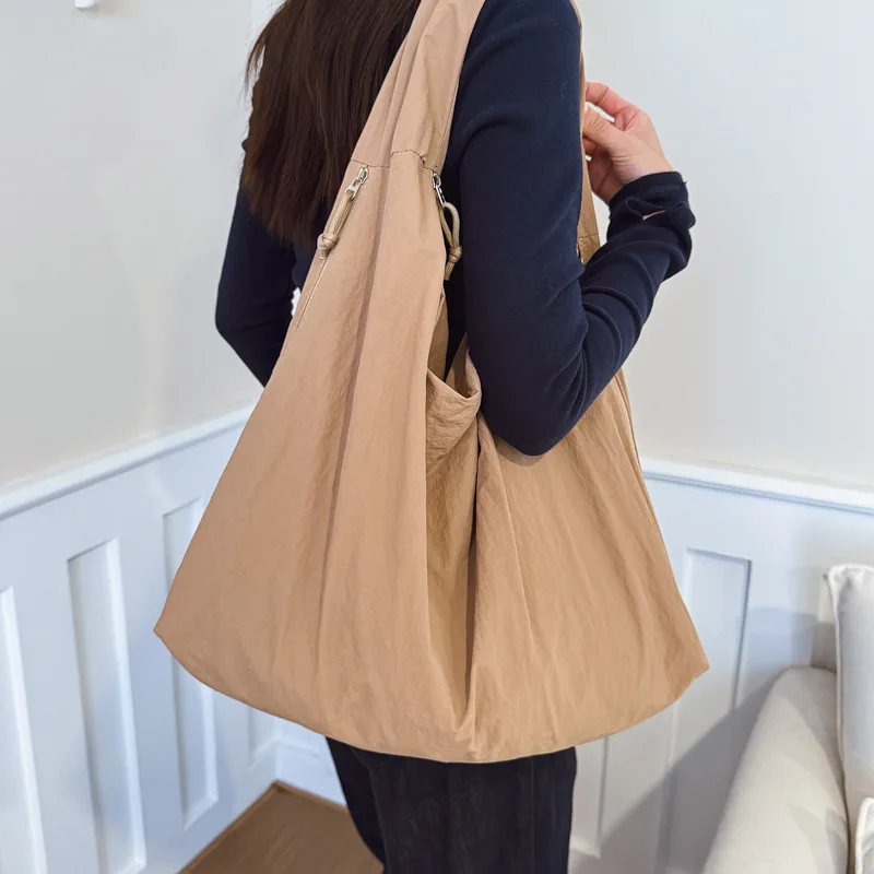 Solid Casual Nylon Thread Shoulder Bags Soft Compartment 2026high Quality Bags for Women Zipper Pu Women's Handbags