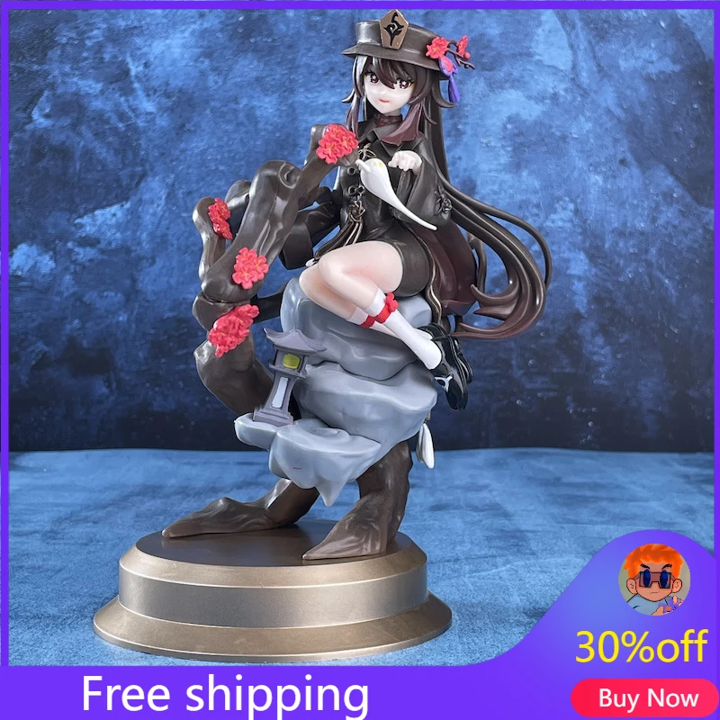 

Genshin Impact Anime Figure Hu Tao Ornament Collection Craft Computer Desktop Decoration 26cm PVC Model Doll Gift FestivalToys