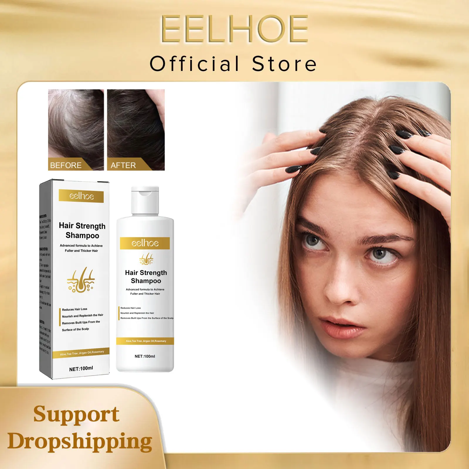 

EELHOE Hair Growth Shampoo Hairs Thinning Treatment Regrowth Fast Thickening Effective Baldness Repair Anti Hair Loss Shampoo