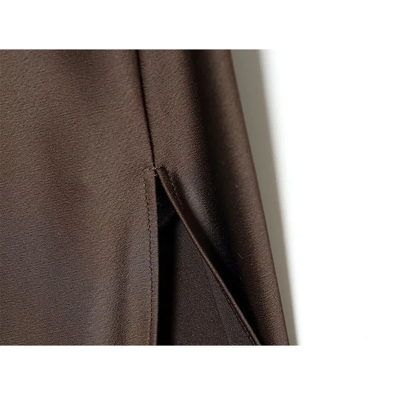 Neue Damen Sexy Langes Kleid Mode Satin V-Ausschnitt Ärmellose Kleider Frauen Sexy Rückenfreie Kleider Weibliche Elegante Partykleider