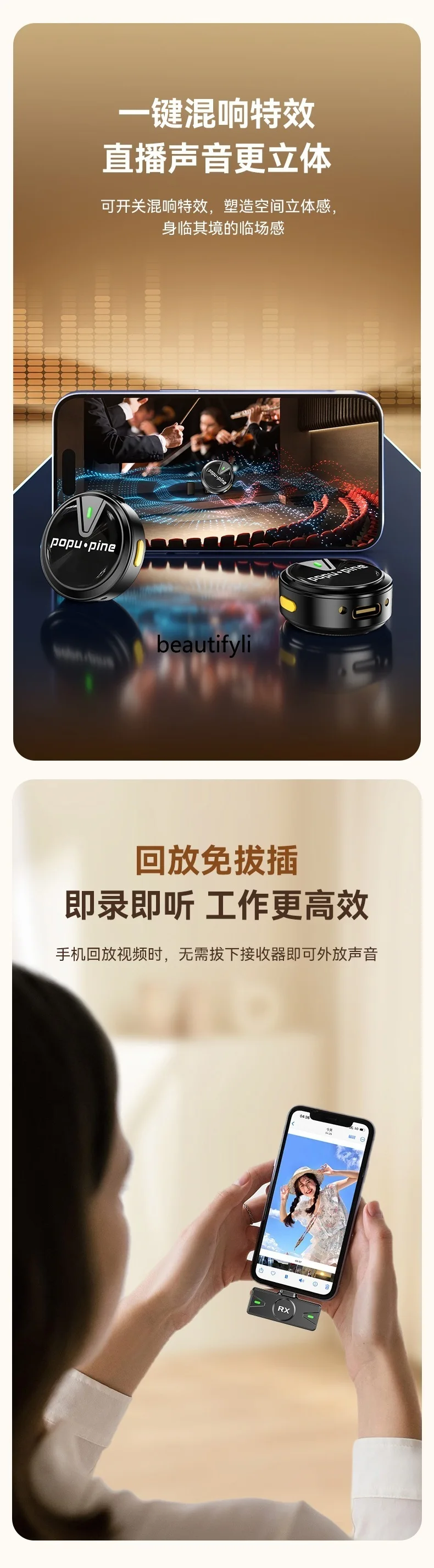 Mikrofon radiowy z klipsem na obrożę mikrofonu bezprzewodowego