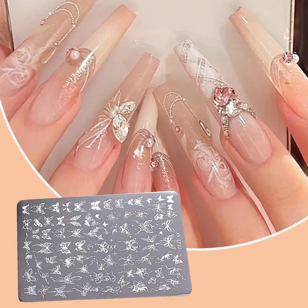 

Nail Art Plate Transfer Printing Template 3D Lace Flowers Bow Nail Template Printing Stamping Plate Diy Art Manicure Tools