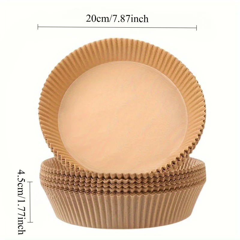 Air Fryer Liner, Non-Stick Disposable Heat Resistant Air Fryer Oil-absorbing Paper Liner Boxed