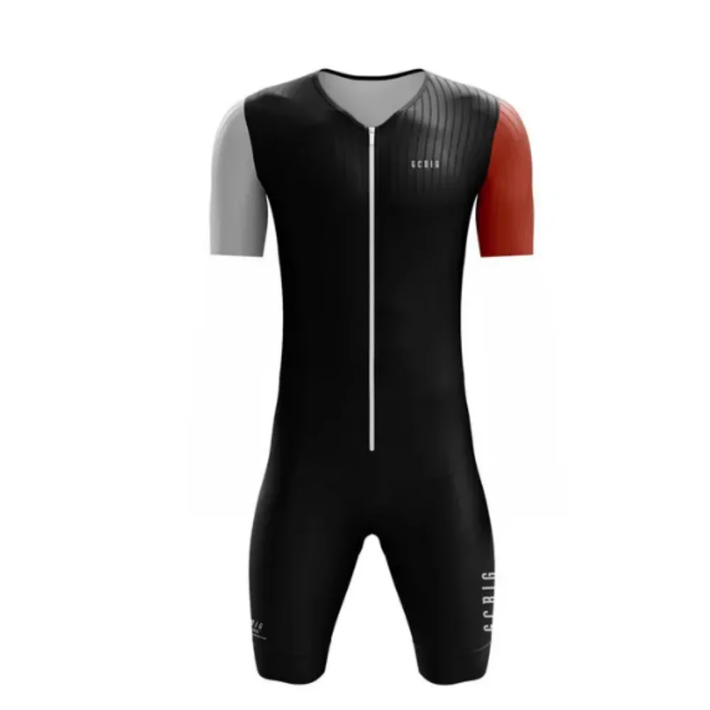 GCBIG Sport Men's Short Sleeve Triathlon Race Suit Ropa Conjunto Ciclismo Hombre Road Bike Tights Kits Jumpsuit Bicycle Clothing