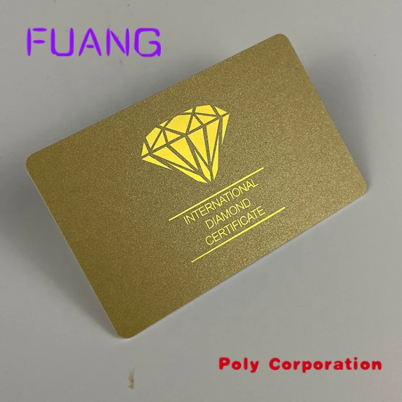 Custom  Custom Golden Powder PVC Business Cards Printing  PVC Membership Card Golden Plastic Card With Gold Foil