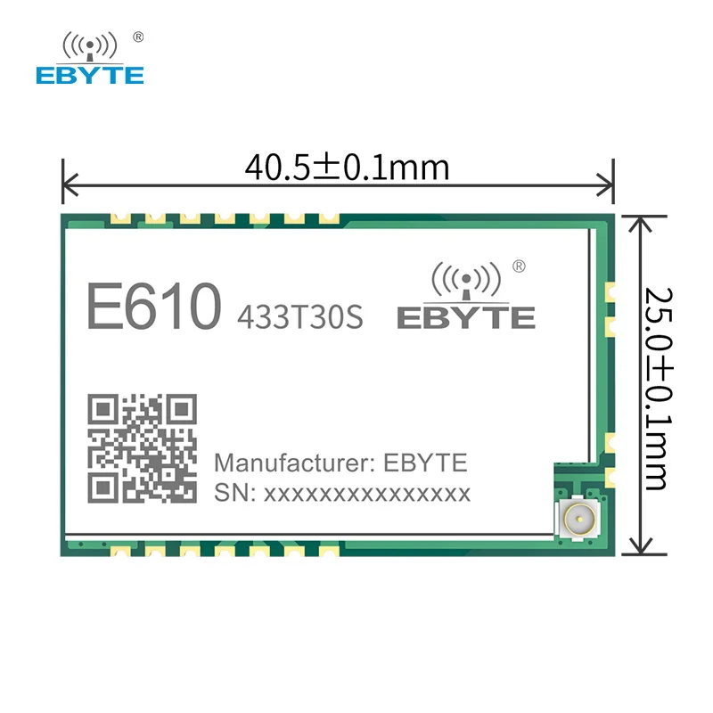 Wireless Module 433MHz EBYTE E610-433T30S High-Speed Continuous Transmission 30dBm IPEX SMD Module Low Latency High Air Speed