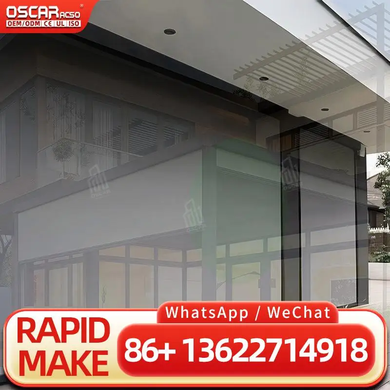 Motorised Wind Proof Outdoor Blinds Automatic Outdoor Blinds for Gazebo Pergola Rolling Blind