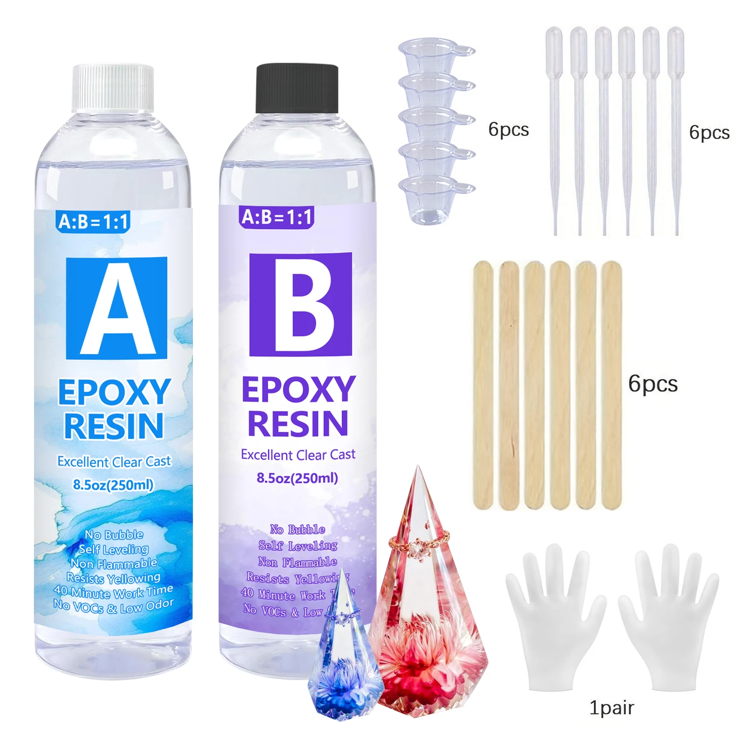 

Наборы эпоксидной смолы, художественный набор для творчества, для взрослых, начинающих, художественные принадлежности для любителей DIY, подарок для женщин.