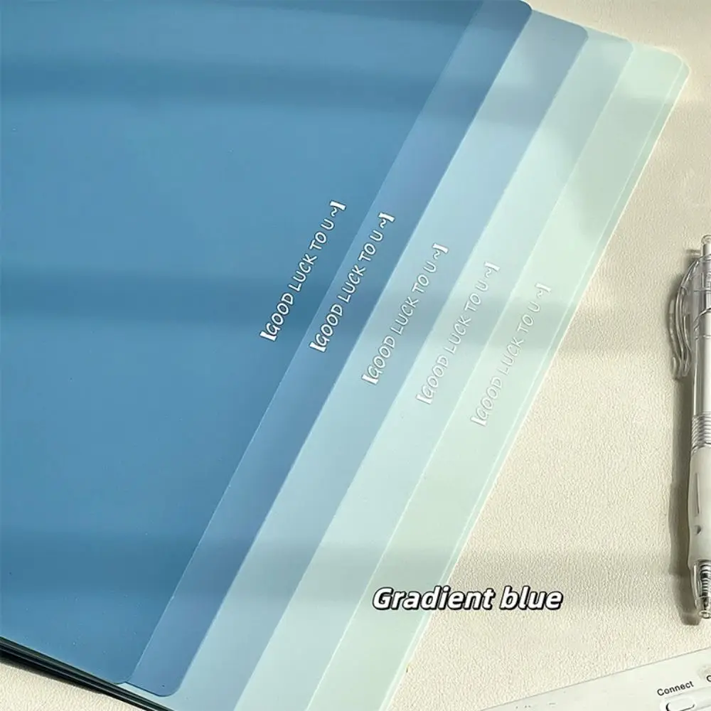 5PCS/Set PP A4 File Folder Rotating Side Open Gradient Color File Binder Loose Leaf Waterproof Test Paper Clamp School Office
