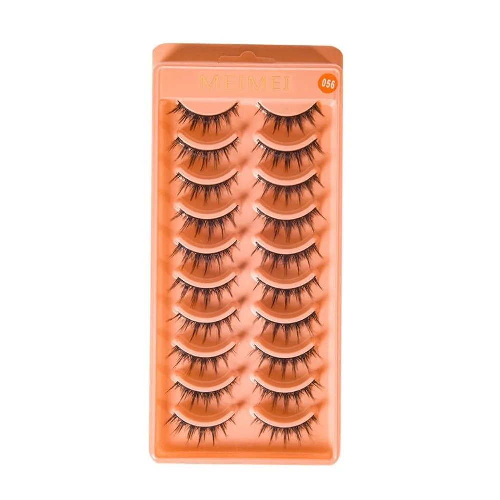 10Pairs 3D Mink False Eyelashes HandMade Thick Volume Cosplay Lashes Soft Fluffy Natural Look Mink Lashes Eye Lash Extension