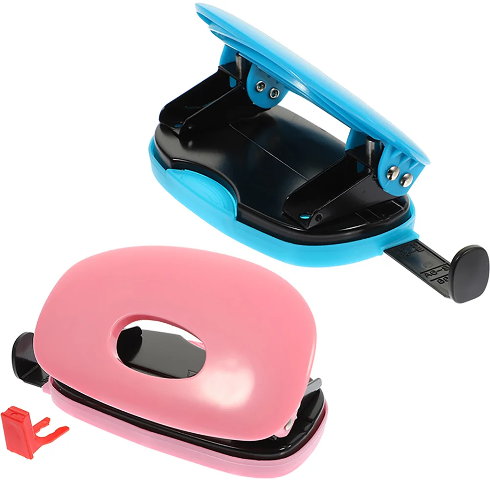 

2 Pcs Double Hole Punch A4 Paper Sheets Office Supplies Binding Materials Craft Tool Iron Core Manual Puncher
