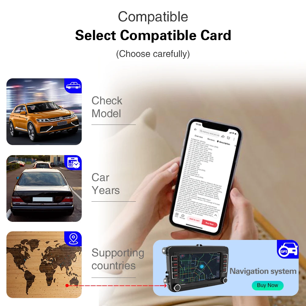 Navigation SD Card Compatible for Toyota 86271-0E077 Sat Nav Update Car USA Canada Maps Latest with Anti Fog Reaview
