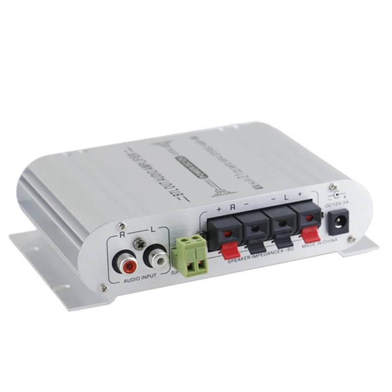 

Автомобильный стереоусилитель, динамик, Hi-Fi, 2,1-канальный домашний сабвуфер, аудиовыход, аудиосистема 12 В-A22U