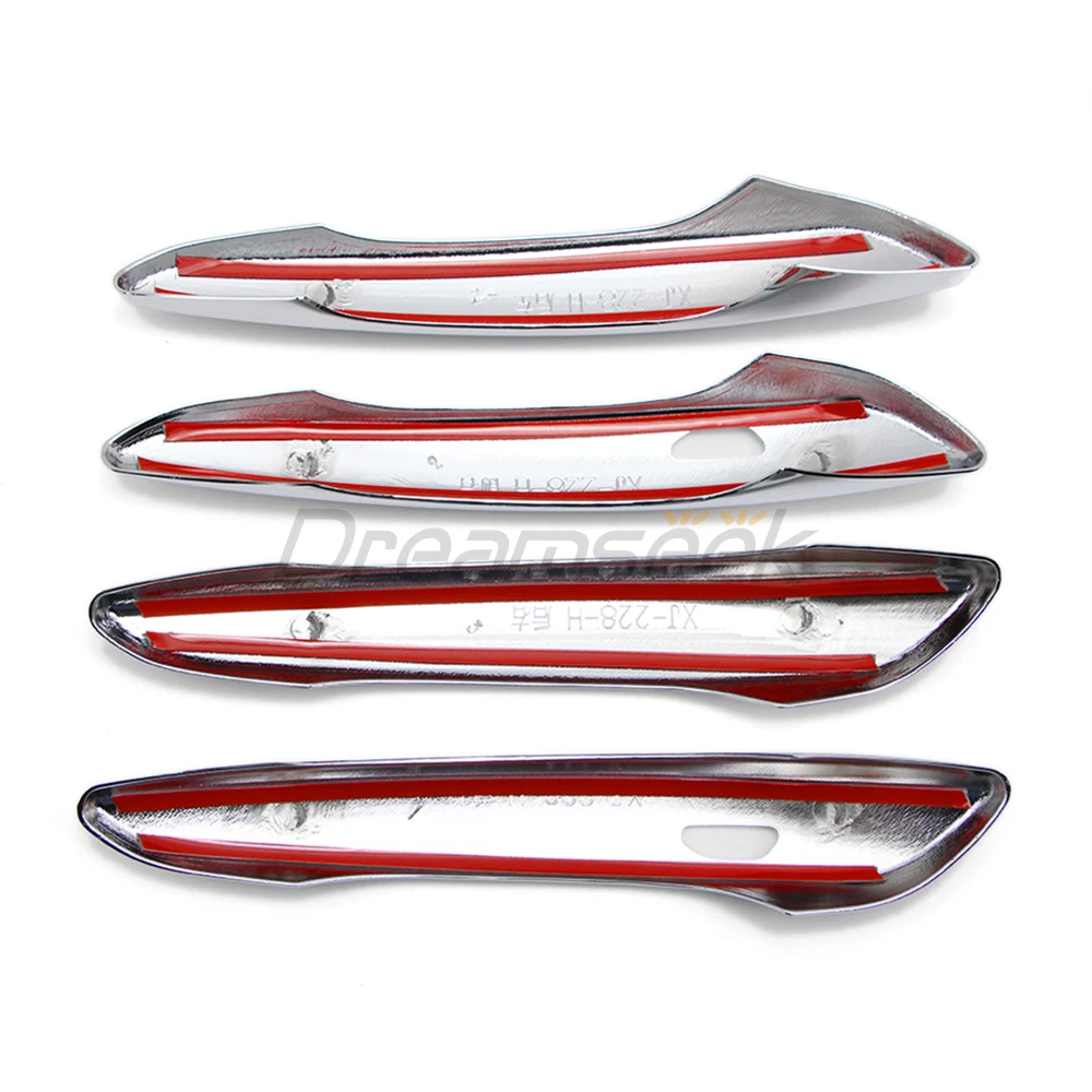 Car Chrome Molding Trim Door Handle + Bowl Cover Accessories For Mazda 3 BP 2019 2020 2021 2022 With Smart Key Hole view 4
