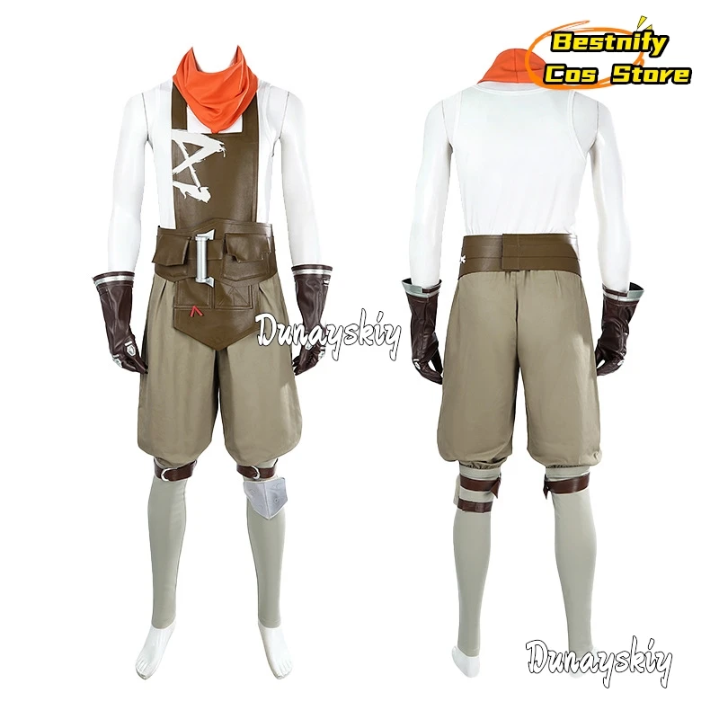 Arcane Ekko Cosplay Kostüm Der Junge, der Zeit verbrechert Spiel Uniform Spiel Maske Schuh Outfits Halloween Karneval Anzug für Mann