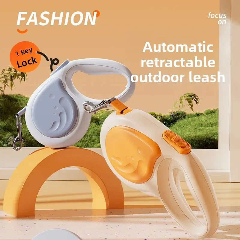 Retractable Dog Leash Anti-Slip Handle Heavy Duty Extendable Traction Rope for Medium Large Dogs Walking