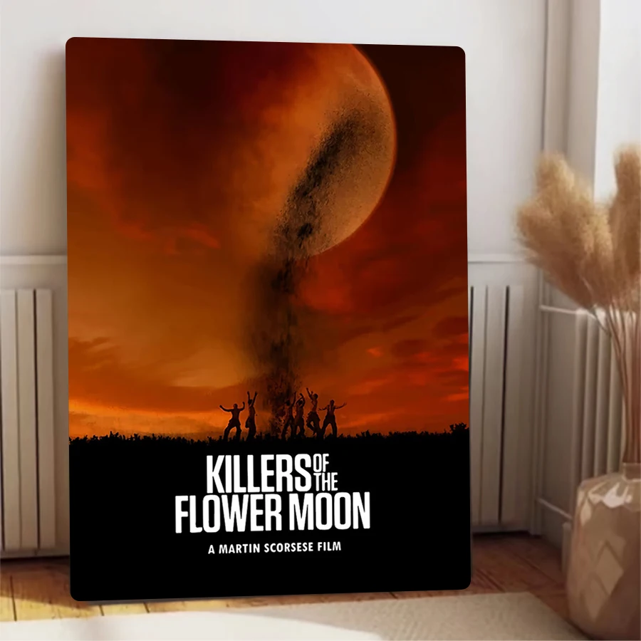 ملصق فيلم Killers of the Flower Moon Martin Scorsese لوحة جدارية معدنية مزخرفة حديدية لغرفة السينما المنزلية #4