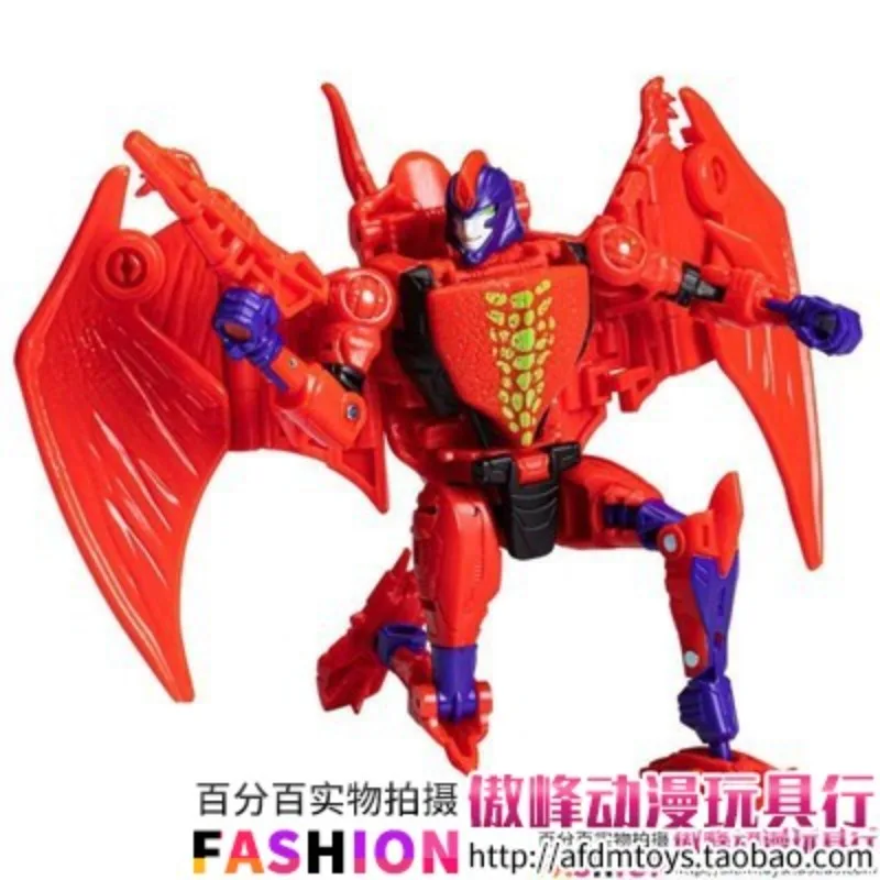 Op voorraad getransformeerd speelgoed Heritage BB-serie Red Snake Bird Dinosaur Warrior Action Figure Collection Gift