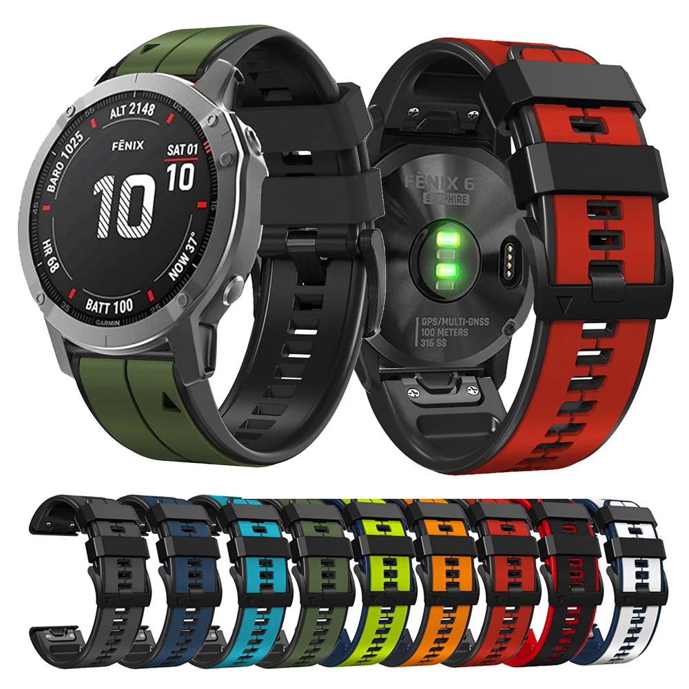 22mm 26mm Silicone Strap For Garmin Fenix 7 7X 6 6X 5 5X Quick Release Watchband for Garmin EPIX Enduro Smart Watch Band