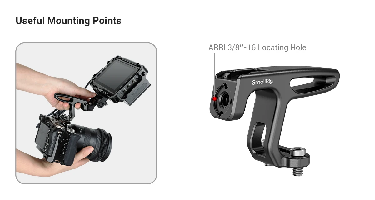 SmallRig Mini-Griff oben für leichte Vlogging-Kameras für Sony für Canon-Kamerakäfig mit 1/4 Zoll-20 Schrauben HTN2756 – Detail 4