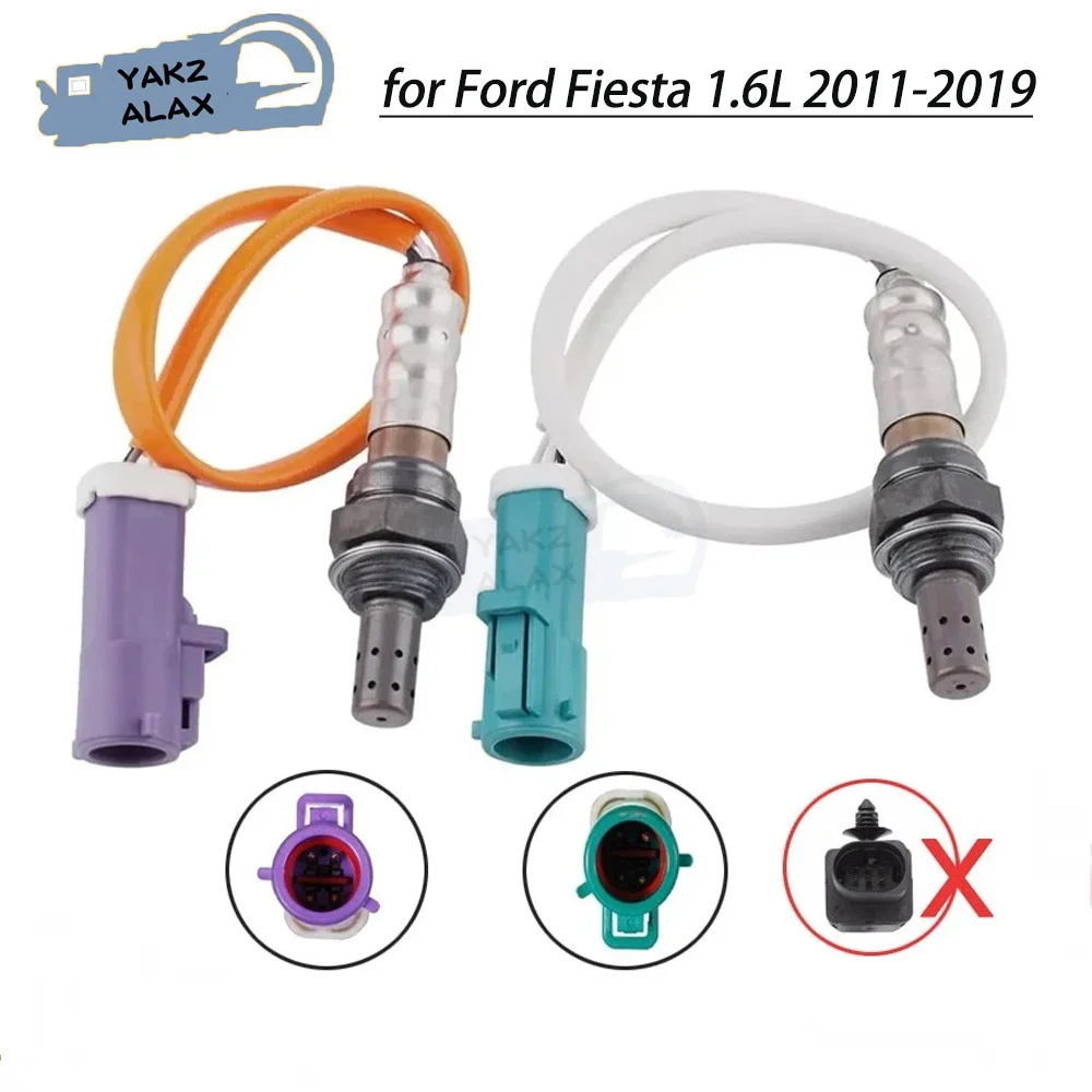 For Ford Fiesta 1.6L 2011 2012-2019 Oxygen Sensor O2 Upstream Downstream 4Wires Front Rear Lambda Sensor 1 2 234-4493 234-4555