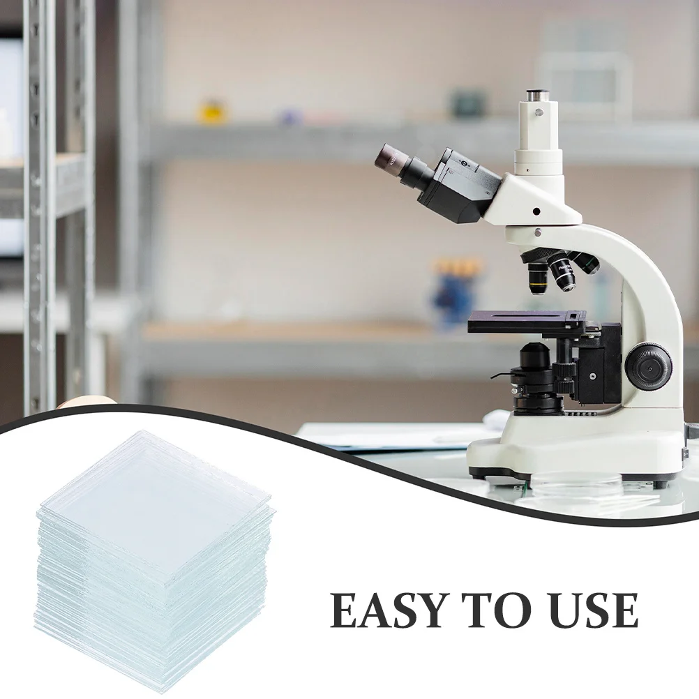 

500Pcs Microscope Slides Square Cover Glass Durable Glass Covers for Lab Experiment and Preparation Cover Glasses