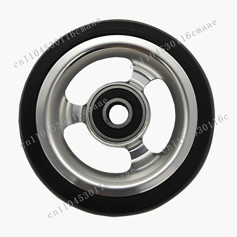 3inch Wheelchair Front Wheel Caster Accessories Aluminum Alloy Pu Tire High Speed and Wear-Resistant