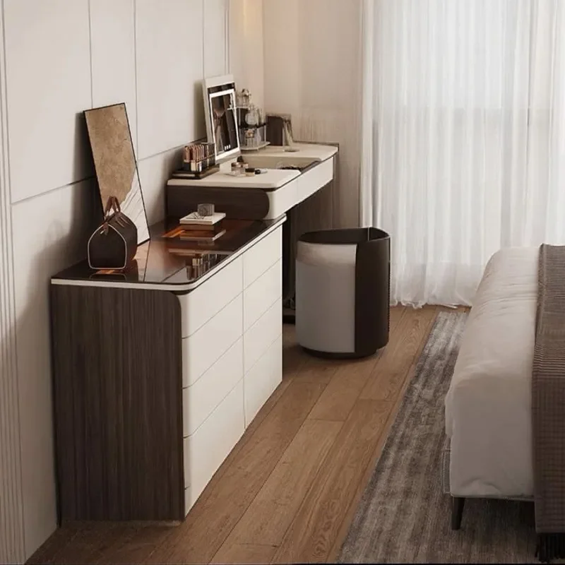 2026 New Smart Dresser Chest Integrated Jewelry Cabinet Bedroom End Of Bed Corner Storage Cabinet Makeup Table