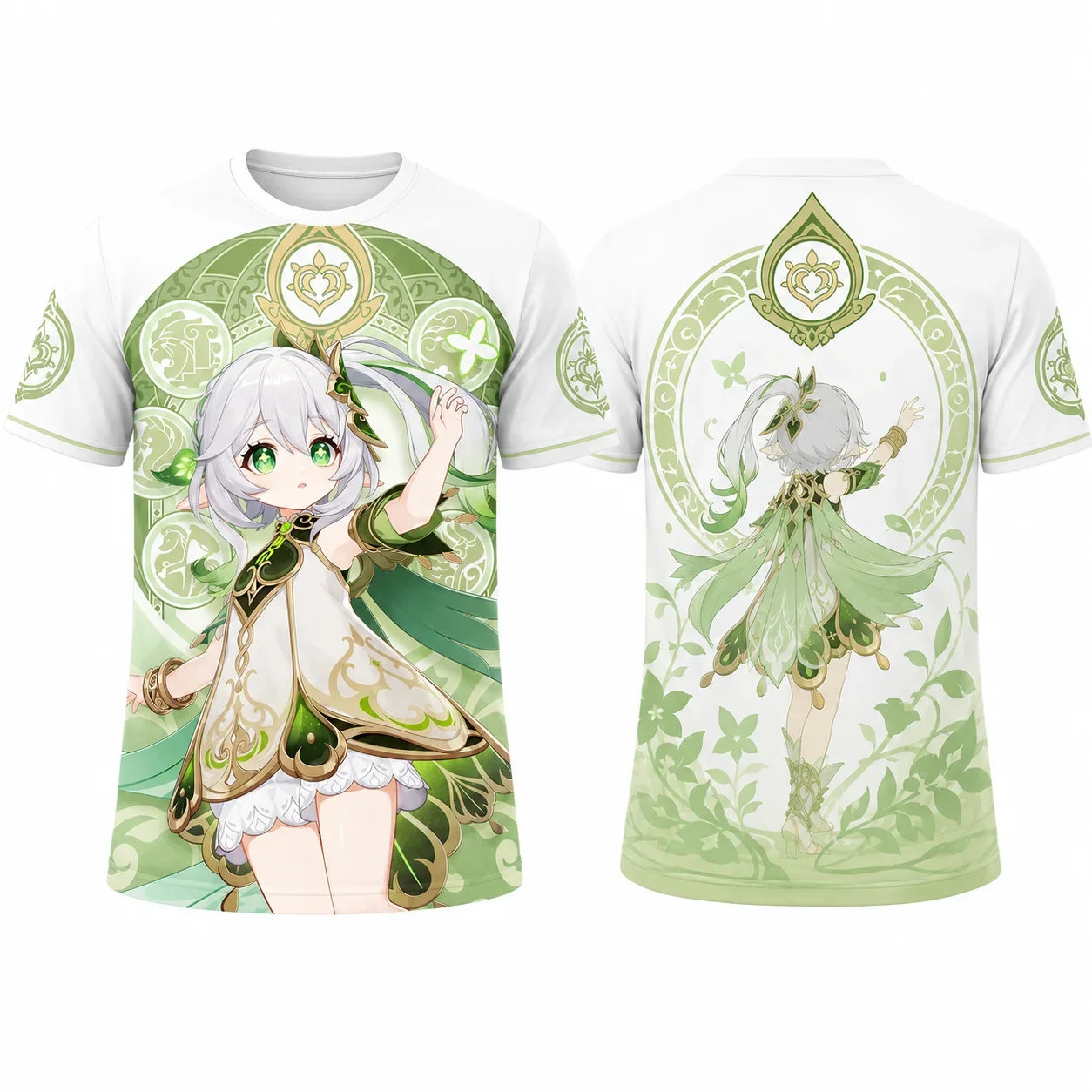 Genshin Impact Reisende Zwillinge Furina Kazuha Zhongli Nahida 3D-Druck T-Shirt Spiel-Grafik-Shirt für Männer und Frauen Casual Top – Detail 10