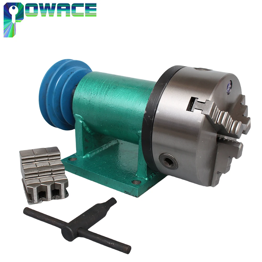 CNC 160mm Flange Large Power lathe spindle instrument head 3 / 4 claws 160mm chuck can be installed For Iron processing