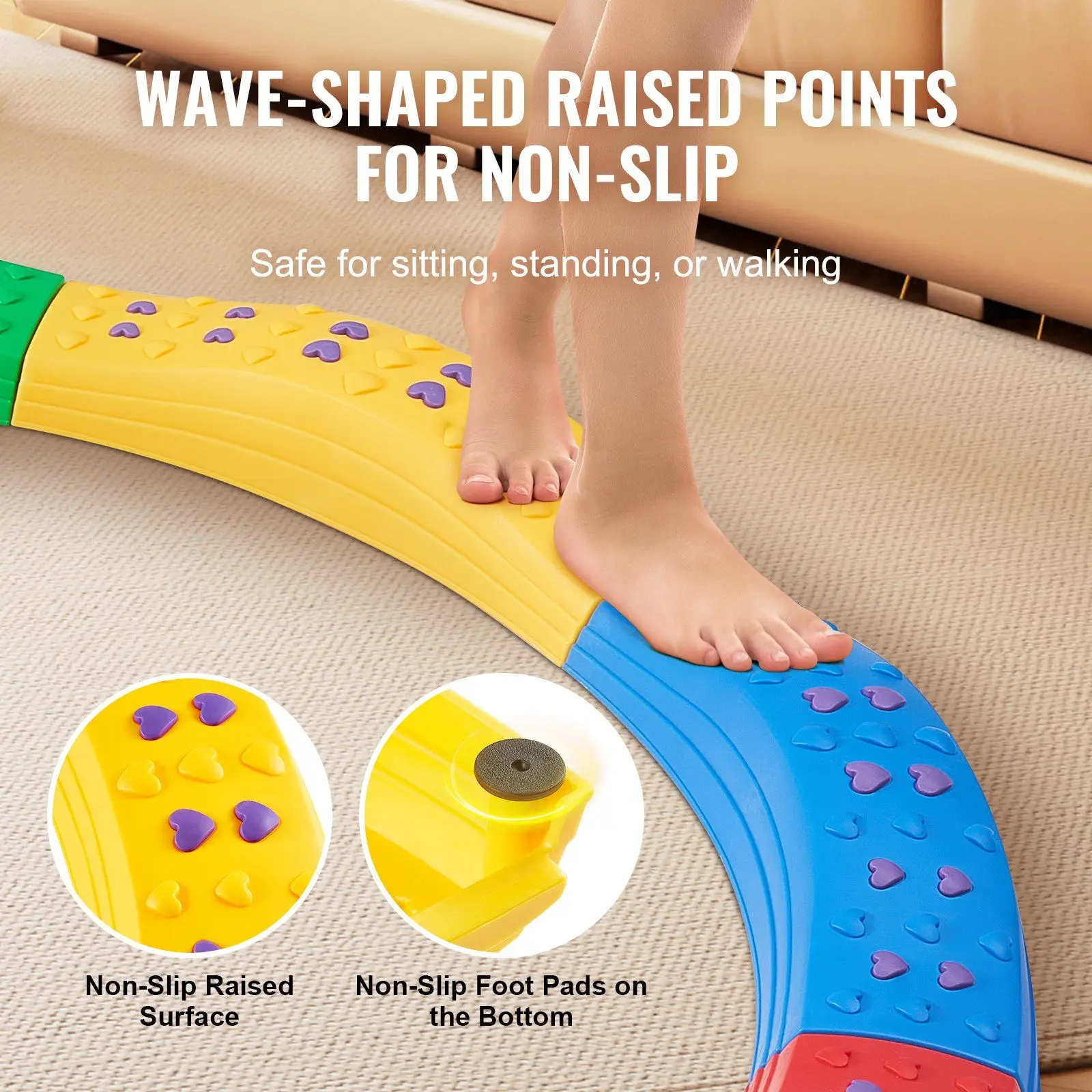 NUOVI bambini Balance Beam Stepping Stones Ginnastica Bambini Balance Board 8 PZ