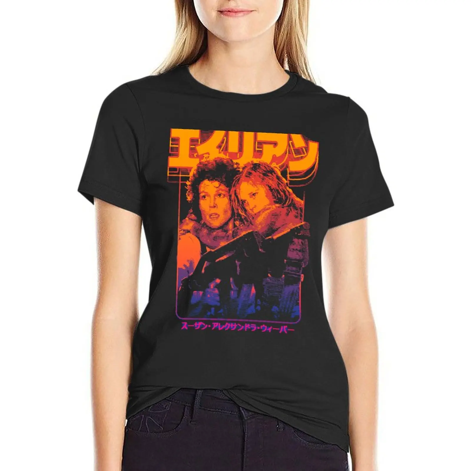 

Aliens: Ellen Ripley and Newt T-Shirt funny hippie clothes plus size tops customizeds Women's summer blouses 2025