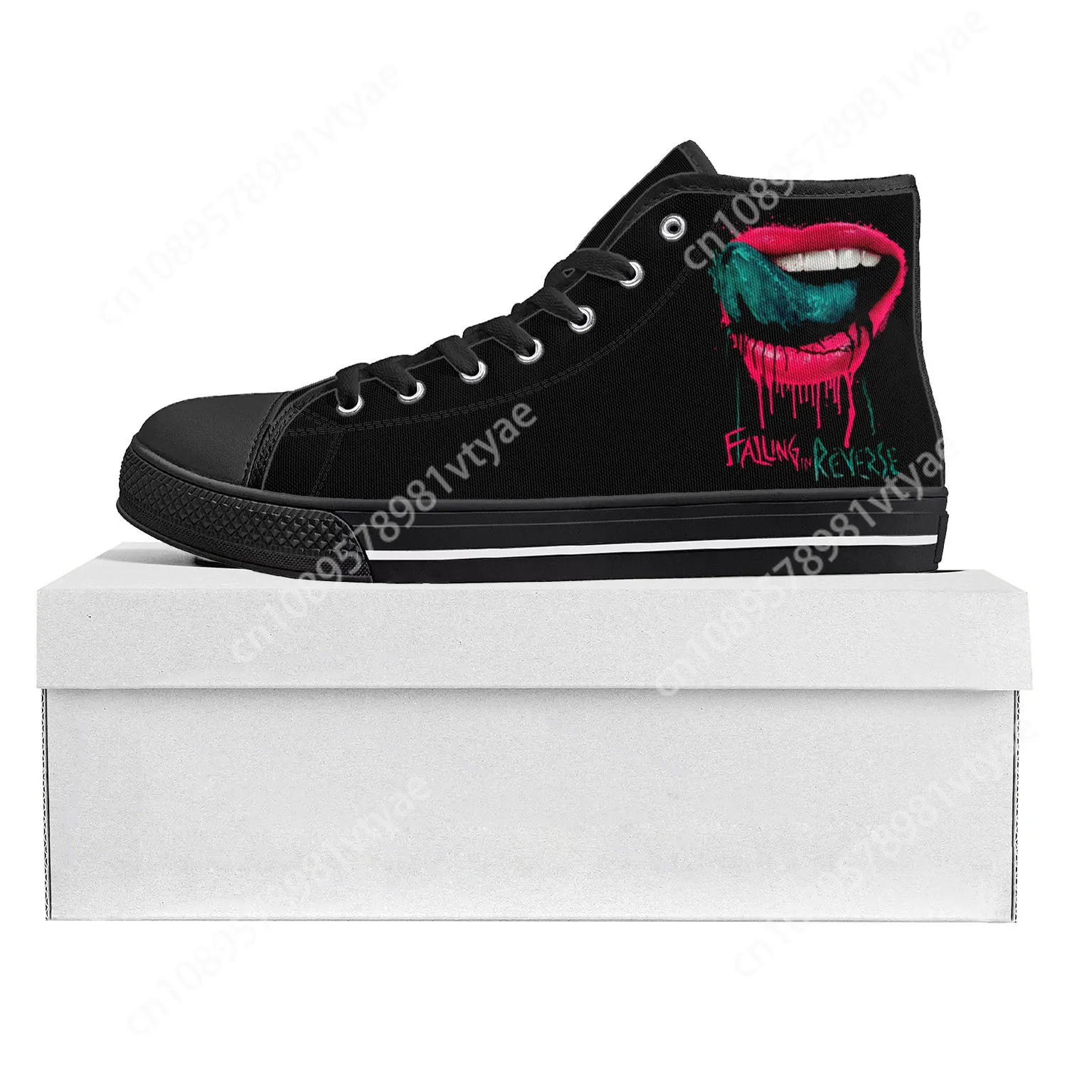 

Falling In Reverse punk rock band High Top High Quality Sneakers Mens Womens Teenager Canvas Sneaker Couple Shoe Custom Shoe