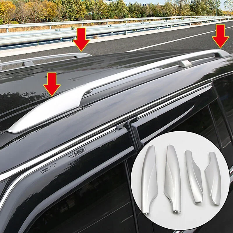 4Pcs Car Roof Luggage Rack Cover Roof Rack Corner Protector For Nissan Patrol Y62 2010 2011 2012 2013 2014 2015 2016 2017 2018