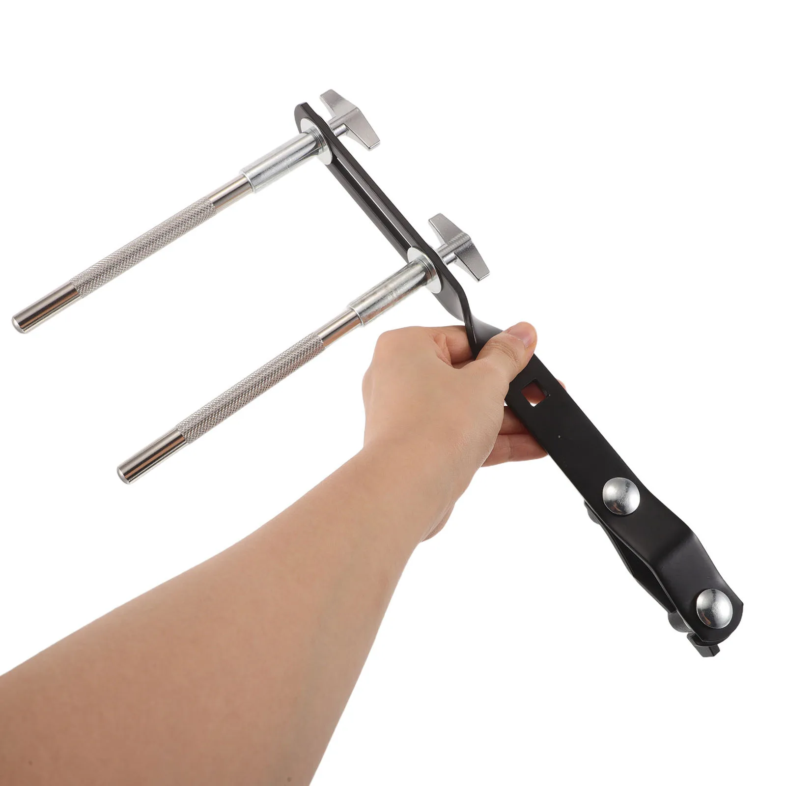 

1 Set Cowbell Mounting Bracket Steel Arm Percussion Clamp For Drum Set Cymbal Tambourine Jam Block Extended Double Rod Heavy