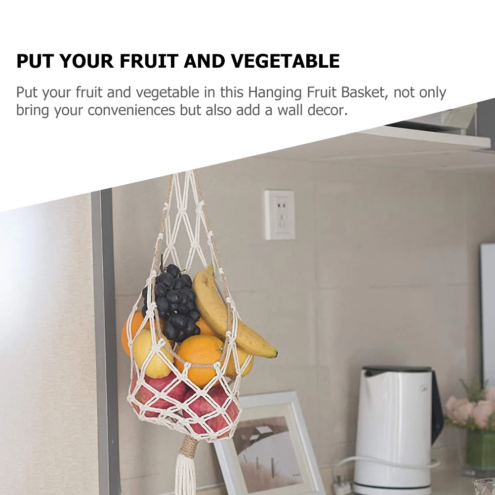 

Fruit Hanging Kitchen Storage Potato Hammock Wall Vegetable St Woven Fruit Hanging Basket Baskets Space Saving