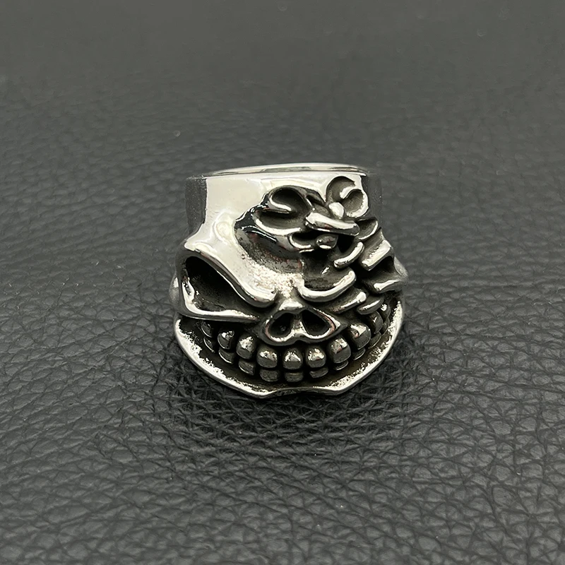 Retro Skull Man Rings High Quality Gothic Emo Punk Unique Unusual Accessories Luxury Gift Y2K Choice Items Designer Jewelry
