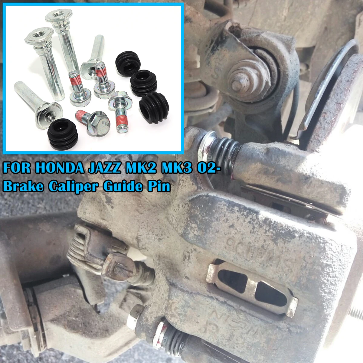 

FOR HONDA JAZZ MK2 MK3 2002- 239MM Brake Caliper Cylinder Slider Guide Pin For Disc Housing Bolt Rubber Bushing Boot Seal Kit
