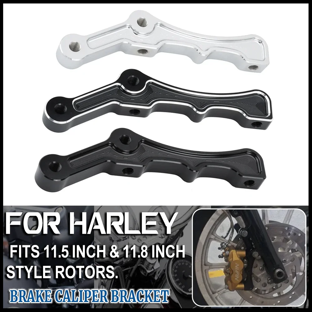 

Motorcycle CNC Front Radial Brake Caliper Bracket for Harley Touring Sportster Dyna Softail 11.5" and 11.8" Rotors