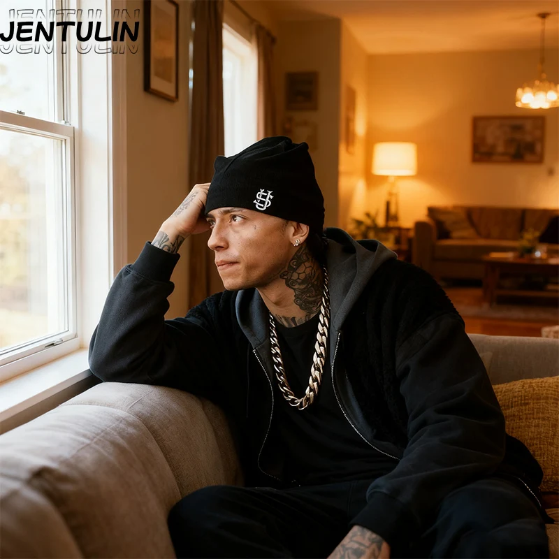 موضة التزلج الدافئ لفة الساخن شعبية الأمريكية أنيمي الكرتون المطرزة محبوك الخريف الشتاء قبعة تدفئة Y2K قبعة صوف Gengar Tam