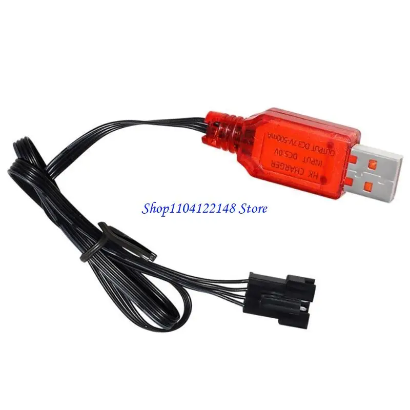 P9FA USB Charging for 7.4V Lithium Batteries, Copper Wiring with SM4P Reversible Plug
