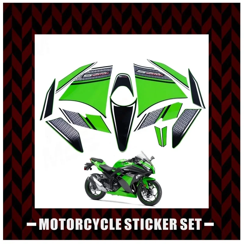 

Fit for Ninja 300 Fairing Sticker Kit Applique Motorcycle Sticker Racing Sticker Niaja300 2013