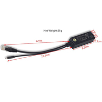 ESCAM 2.5KV Anti-interference Power Over Ethernet 48V To 5V 2.4A 12W Active POE Splitter Micro USB Plug for Raspberry Pi CCTV