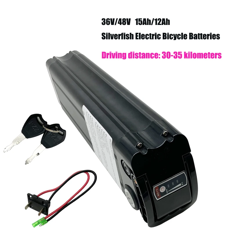 SilverFish 48V/36V 12Ah/15Ah lithium batteries.built-in BMS.can be used with Bluetooth devices, but do not support Bluetooth.