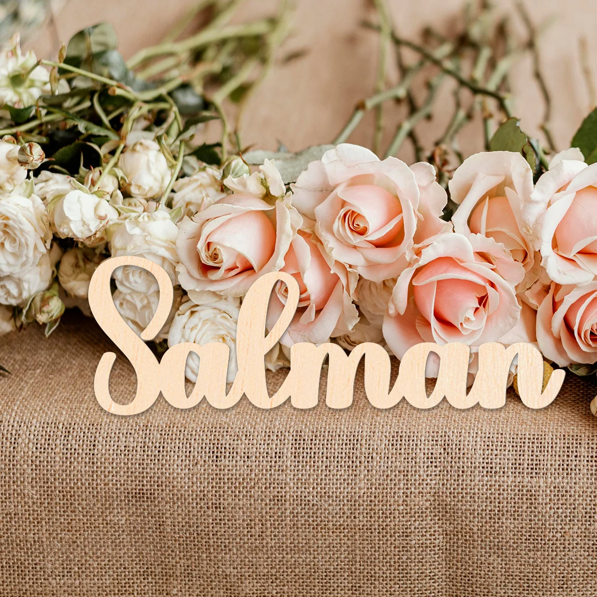 1 قطعة اسم ريفي مخصص شخصية رسالة علامة خشبية قطع الليزر تسجيل النمط التقليدي منضدية لوحة الزخرفية ل Bedro