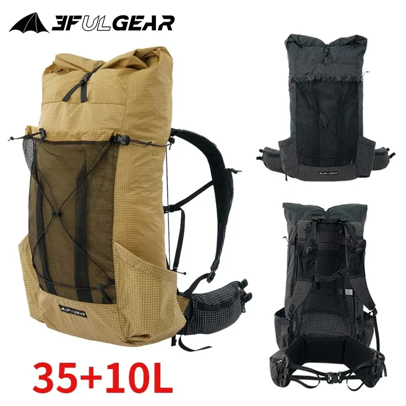 3F UL GEAR 35+10L Outdoor Backpack Ultralight Waterproof for Camping Hiking Backpacking trekking Climbing Adjustable Rucksack