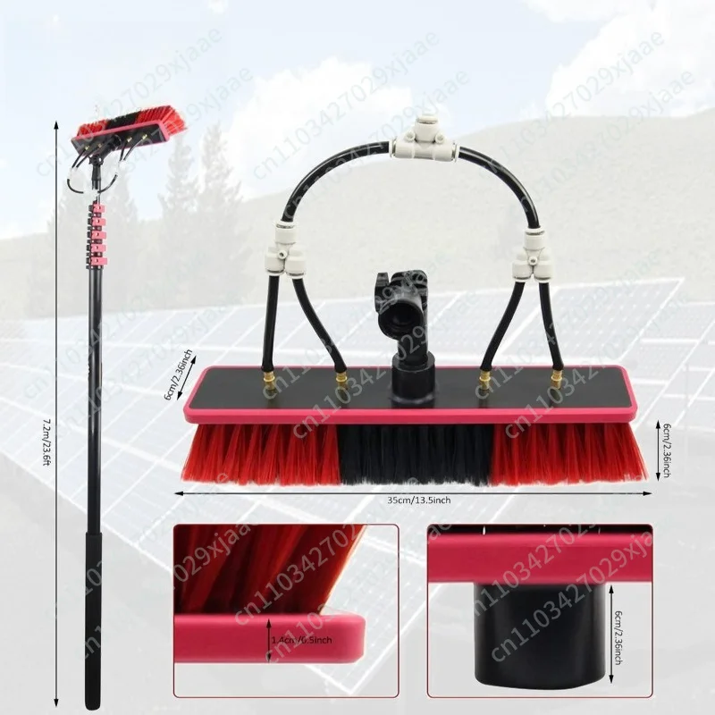 Professional window cleaning telescopic rod with wiper lengthened can spray water to clean high window glass