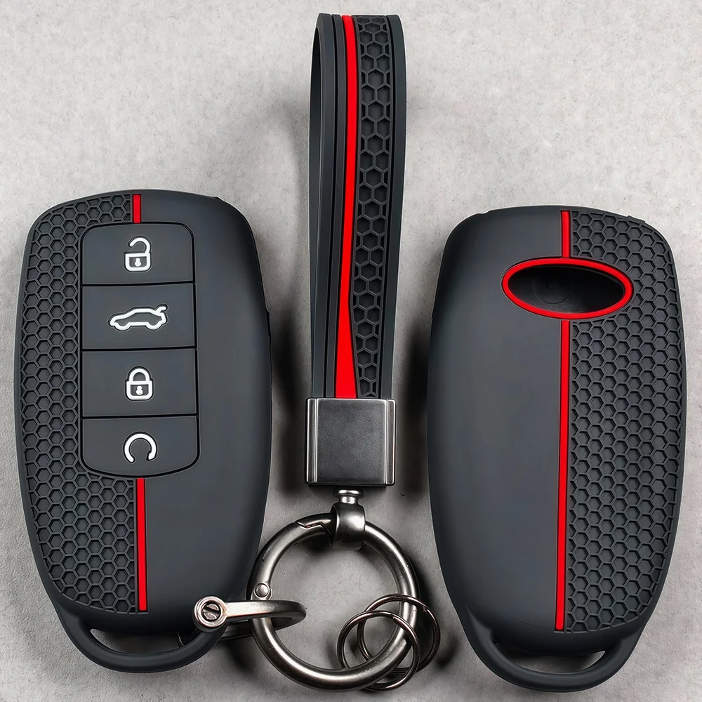 Silicone Car Key Case Cover For Chery Omoda C5 5 fx 7 Tiggo 8 PLUS 8 Pro 7 Pro Arrizo 5 PLUS 2021 2022 2023 Auto Accessories