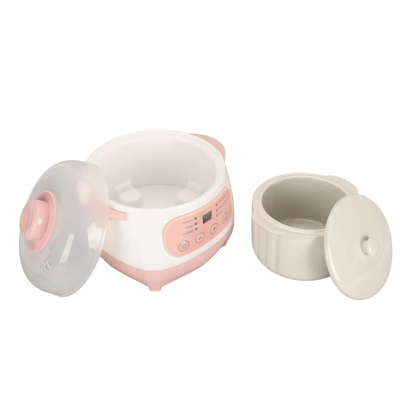 

Электрическая кастрюля для тушения, 1 л, 200 Вт, безопасная для сухого ожогов, интеллектуальная электрическая керамическая плита для каши, рисового супа, электрическая кастрюля для тушения